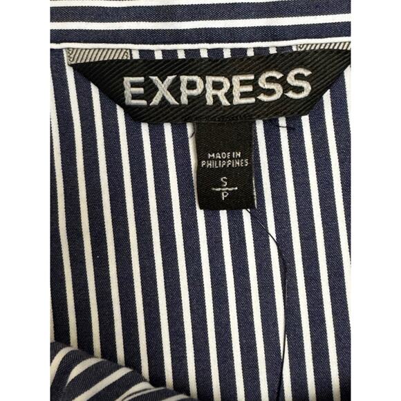 Express Women's Blouse Off Shoulder Button Up Striped Size S - Picture 7 of 7